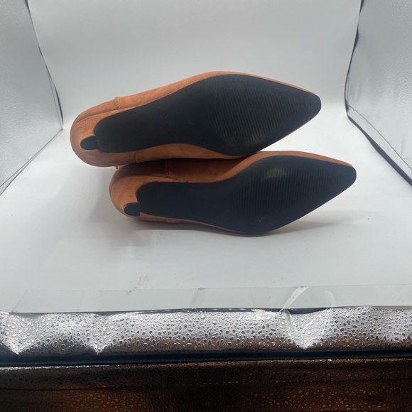 Coutgo women’s ankle boot, low kitten heel, brown suede size 8W - Picture 7 of 9